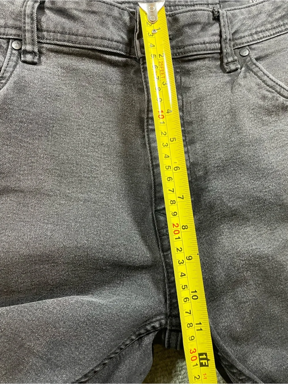 Men's Slim Straight Jeans in Charcoal Gray 38/34